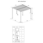 Manual Louvered Pergola (4m x 4m) - Image 3