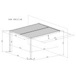 Wall Mounted Manual Louvered Pergola (7m x 3m) - Image 3
