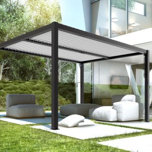 Image presents What can you put under a louvred pergola-exploring the possibilities.