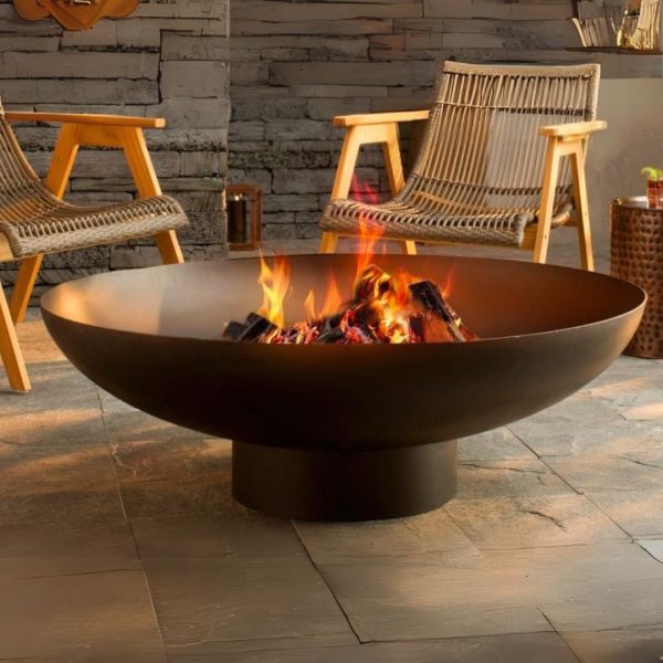 1000mm Corten Steel Fire Pit with 450x20x75mm Base