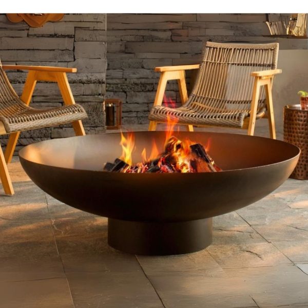 800mm Corten Steel Fire Pit with 450x20x75mm Base